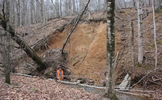Critics of the Atlantic Coast Pipeline say its path is dangerously prone to landslides. (Lynn Limpert/the Dominion Pipeline Monitoring Coalition)