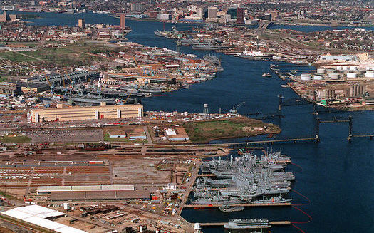 A warming climate and rising sea levels already are affecting U.S. military bases. (Robert J. Sitar, USN/Wikimedia Commons)