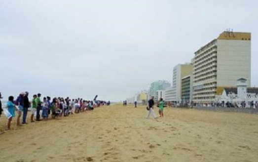 Organizers say a Virginia Beach protest against offshore drilling represents the will of the people and businesses of that community. (Chris Bergand/Andrew Tuchman/Oceana)