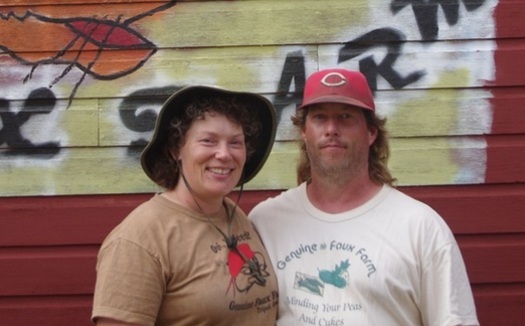 Rob and Tammy Faux of Genuine Faux Farm have been victims of pesticide drift. (PFI)