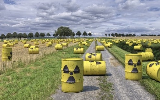 Highly radioactive fuel rods currently are stored on site in spent fuel pools or dry cask storage. (NRC)