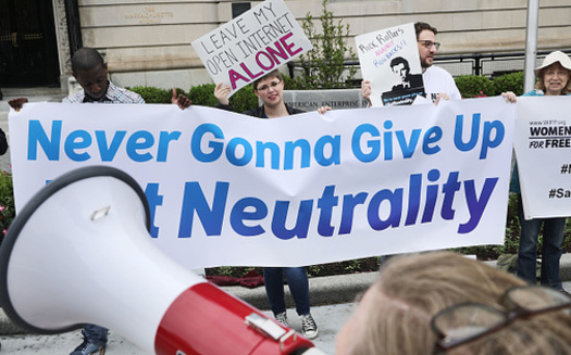 Net-neutrality backers say the policy is good for internet startups that want to compete with more established companies. (Chip Somodevilla/Getty Images)