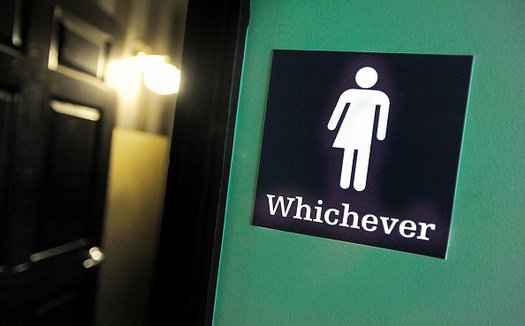 A controversial bill on the agenda of an upcoming special session of the Texas Legislature would restrict where transgender Texans can use the bathroom. (Davis/Getty Images)