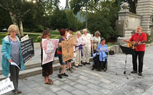 Local activists gathered Saturday to remember the lives lost at Hiroshima and Nagasaki, Japan, and urged caution as the Trump administration deals with nuclear issues with North Korea and Iran. (NH Peace Action)