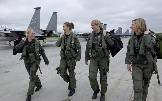 Women are finding equality in some areas of military service, but overall in Texas and the U.S., research indicates they are losing ground. (Wikimedia Commons)