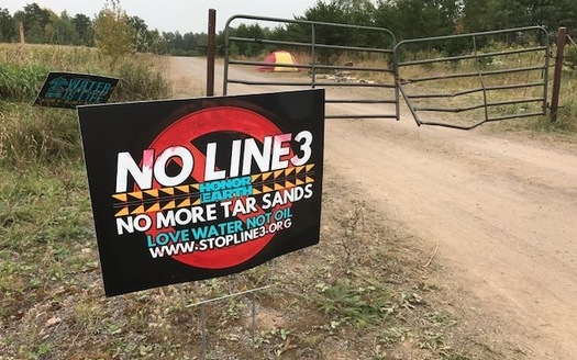 Residents of a camp near Cloquet are vowing to stop Enbridge Energy from building a new oil pipeline across Minnesota. (Laurie Stern)