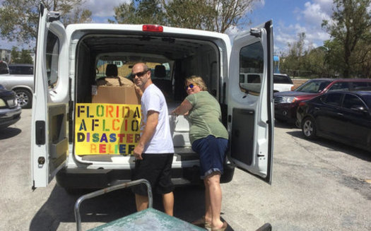 Long after the hurricanes have passed, hard work and hazards remain. Members of Florida's labor unions are pitching in to help. (Florida AFL-CIO)