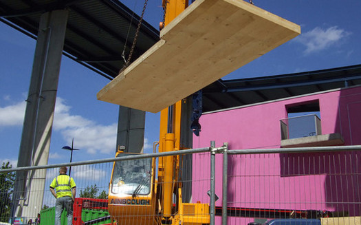 Cross-laminated timber, used in some buildings in place of steel, is seeing a growing market demand in the Northwest. (Denna Jones/Flickr)
