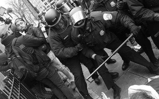 Protests erupted at the Trump inauguration and one journalist faces up to 60 years in prison, accused of participating in a riot he was documenting with his camera. (Shamila Chaudhary/flickr)