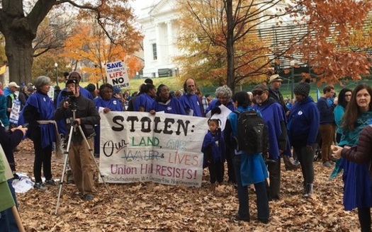 Opponents worried about water quality are pressing Virginia officials to block two huge natural gas pipelines. (Twitter/Virginia Interfaith Power & Light)