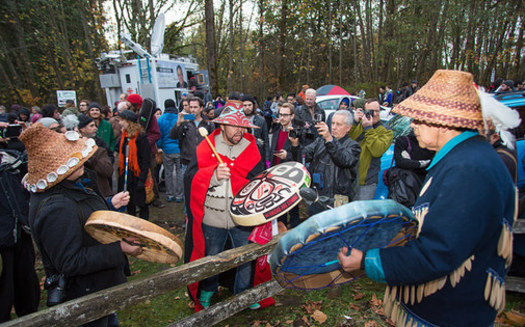 Northwest tribes oppose the Trans Mountain Pipeline expansion, which could increase oil tanker traffic in the Strait of Juan de Fuca sevenfold. (Mark Klotz/Flickr)