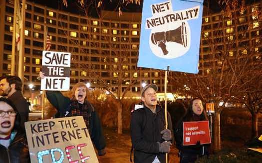 Advocates in Ballard are holding a day of action before the FCC's Thursday vote on net neutrality. (Chip Somodevilla/Getty Images)