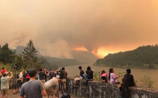 The Eagle Creek Fire burned nearly 50,000 acres in the Columbia Gorge this summer. (U.S. Forest Service/Wikimedia Commons)