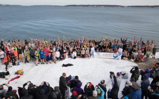 This year's Polar Bear Dip and Dash promises to be the coldest yet. (Natural Resources Council of Maine)