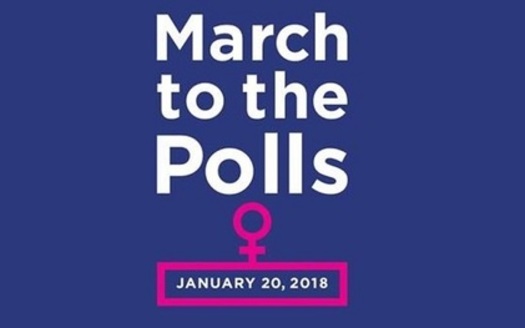 Marchers across the globe hope to empower more women to run for political office. (marchtothepolls.org)