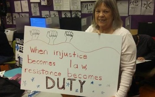 Organizers held sign-making parties this week to prepare for the Women's Marches. (Coalition for the Reno Women's March)