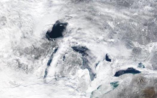 The Great Lakes provide drinking water for 48 million people and are estimated to generate 1.5 million jobs. (NASA)