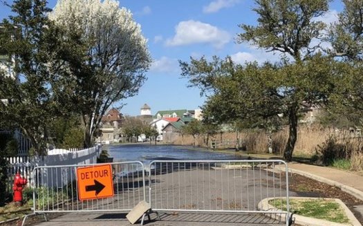 Communities such as Manteo see flooding even during less significant storm events, such as last month's Nor'easter. (The Nature Conservancy)