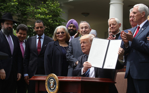 President Donald Trump's executive order in May 2017 instructed Attorney General Jeff Sessions to issue guidance interpreting religious-liberty protections in Federal law. (Getty Images)