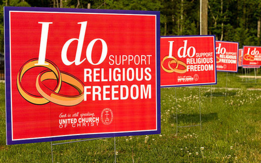 An expert says while freedom of religion was meant to prevent government intrusion, those liberties have limits, especially when they infringe on the rights of others. (unitedchurchofchrist/Flickr)