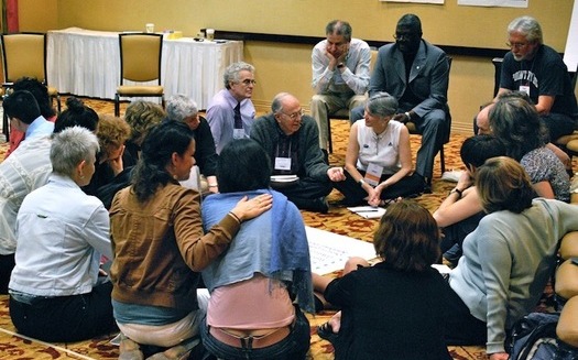 Organizers say healthy conversation, where listening and learning take precedence over arguing, is possible. (NCDD.org)