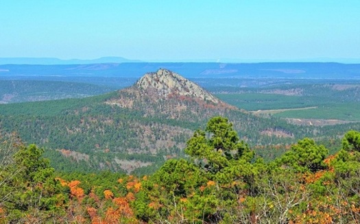 Forked Mountain is a prominent feature of the Flatside Wilderness area in central Arkansas. (Wikimedia Commons)<br /><br />