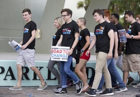 Gun control student activists on the Road to Change
