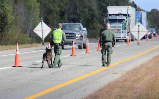 U.S. Border Patrol agents from the Houlton Station operated an immigration checkpoint on Interstate 95 last week. (Customs and Border Protection)