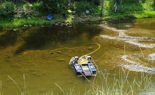 Suction dredge mining is an intensive process that can destroy fish habitat. (Idaho Conservation League)