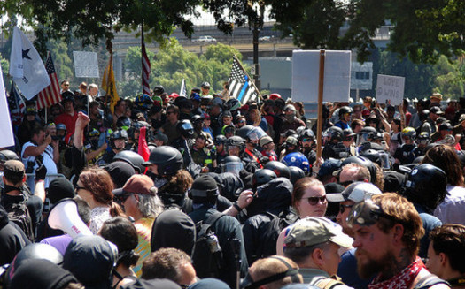Patriot Prayer and Proud Boy rallies in Portland have turned violent on several occasions. (Old White Truck/Flickr)
