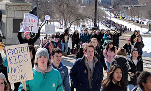 Despite survey results that fear of a school shooting is the top concern for school-aged students and parents, Minnesota lawmakers passed no new gun-control legislation in 2018. (Tim Nelson for mpr.org)