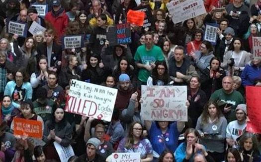 Thousands of students crowded the Indiana Statehouse for the 2018 March for Our Lives Rally. (We LIVE, Inc.)