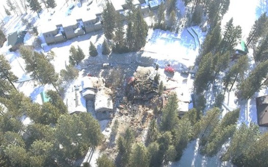 Debris from the McCall home explosion reached a 200-yard debris field. (Idaho State Police via Idaho Dept. of Insurance)