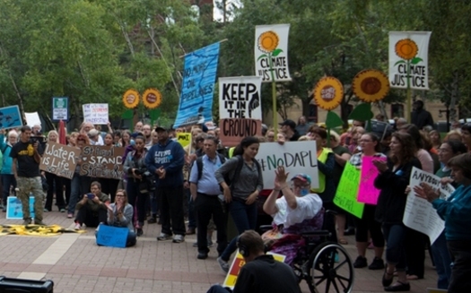Opponents say a bill headed to Gov. Holcomb's desk is aimed at silencing environmental protestors.(Fibonacci Blue/Flickr)