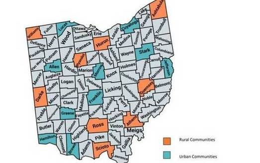 Nineteen Ohio counties will be focus areas as part of a national effort to address the opioid epidemic. (NIH)