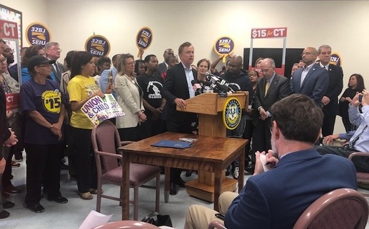 The minimum wage bill, signed last week, will raise pay for 330,000 Connecticut workers. (govnedlamont/instgram.com)