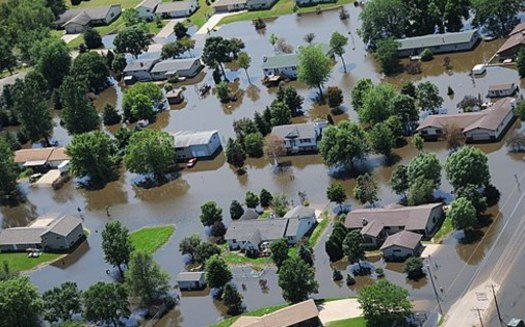 Hundreds of homes and other structure are partially or fully submerged in record floodwaters over the past few weeks. (FEMA)