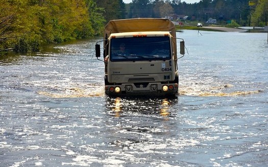 Roughly 1,200 North Carolina roads were flooded by Hurricane Florence in 2018. (North Carolina National Guard)