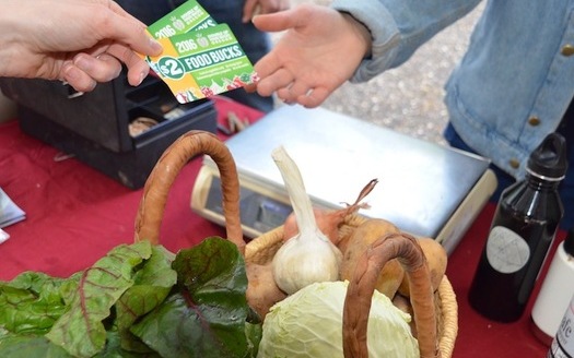 The Double Up Food Bucks program is available in roughly half of Oregon's farmers markets. (Farmers Market Fund)