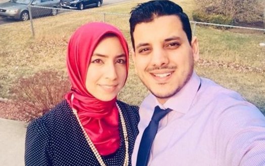 Ann Arbor couple Alaa Kouider and Ameur Dhaimini, along with the Council on American Muslim Relations, are filing a civil-rights complaint against Tim Hortons restaurants. (Alaa Kouider)