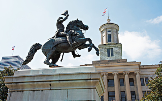 Tennessee's state Capitol building in Nashville, where a bust of Confederate Gen. Nathan Bedford Forrest is on display. (Adobe Stock)