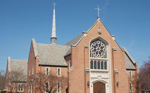 The Episcopal Church of Our Saviour in Silver Spring, Md., was defaced with racist graffiti in 2016, one of many hate-crime incidents that led the state to offer grants to help houses of worship increase security. (Episcopal Church of Our Saviour)