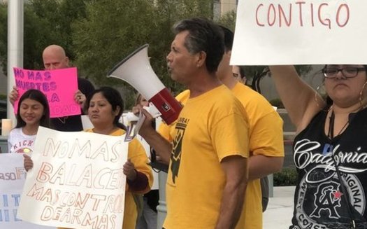 Protestors in Las Vegas joined a nationwide call to action against white supremacy in the wake of the El Paso massacre. (Angel Sandoval)