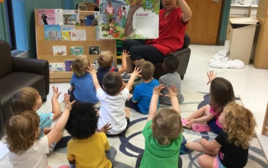 A preschool classroom in Kentucky learns about Constitution Day. (Kentucky Youth Advocates)