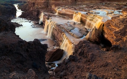 The Grand Falls, also known as Chocolate Falls, are a major feature of the 338-mile Little Colorado River in northern Arizona. (EasyArts/Adobe Stock)