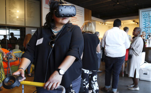 A new virtual-reality exhibit in Denver invites legislators, the public and tourists to see the faces and stories behind the statistics of hunger in Colorado. (Hunger Free Colorado)
