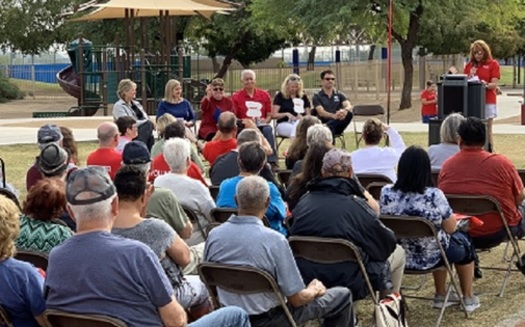 More than 150 Arizonans attended the dedication of AARP Arizonas new fitness park at the Rose Mofford Sports Complex in north Phoenix. (AARP Arizona)