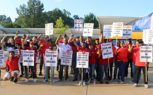 Workers with Amalgamated Transit Union Local 689 in Lorton have been on strike since Oct. 24. (ATU Local 689)