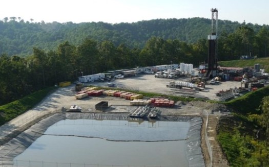 An investigation by Rolling Stone magazine found the waste brine from Marcellus wells is radioactive enough to be seen as a threat to workers and the public. (Vivian Stockman/Ohio Valley Environmental Coalition)