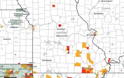Some 10% of Missouri children younger than age 5 live in census tracts deemed 